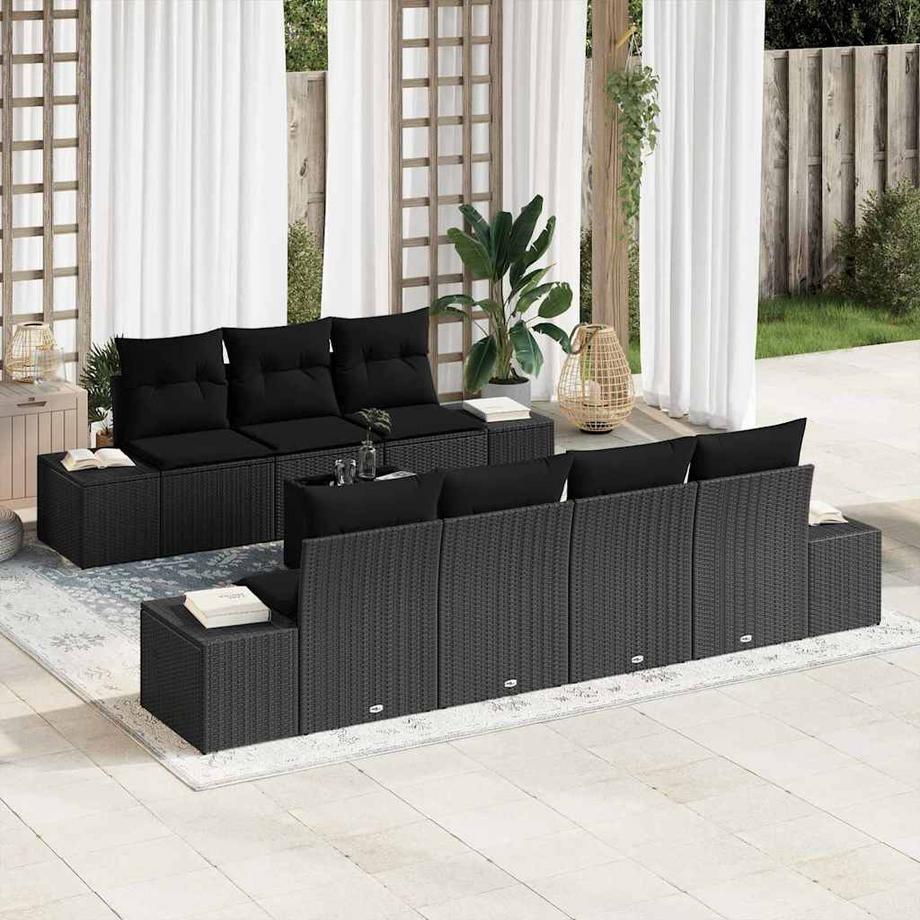 VidaXL Canapé de jardin poly rattan  
