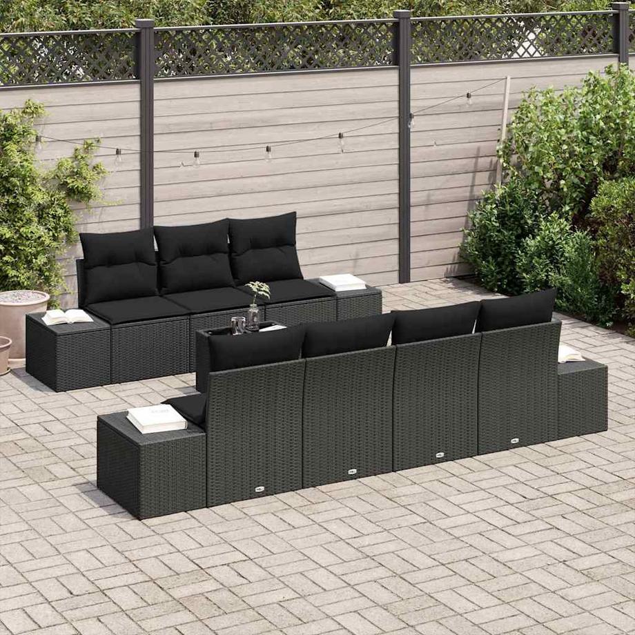 VidaXL Canapé de jardin poly rattan  