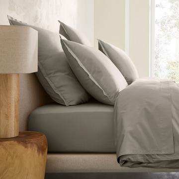 Taie d'oreiller en satin de coton lavé