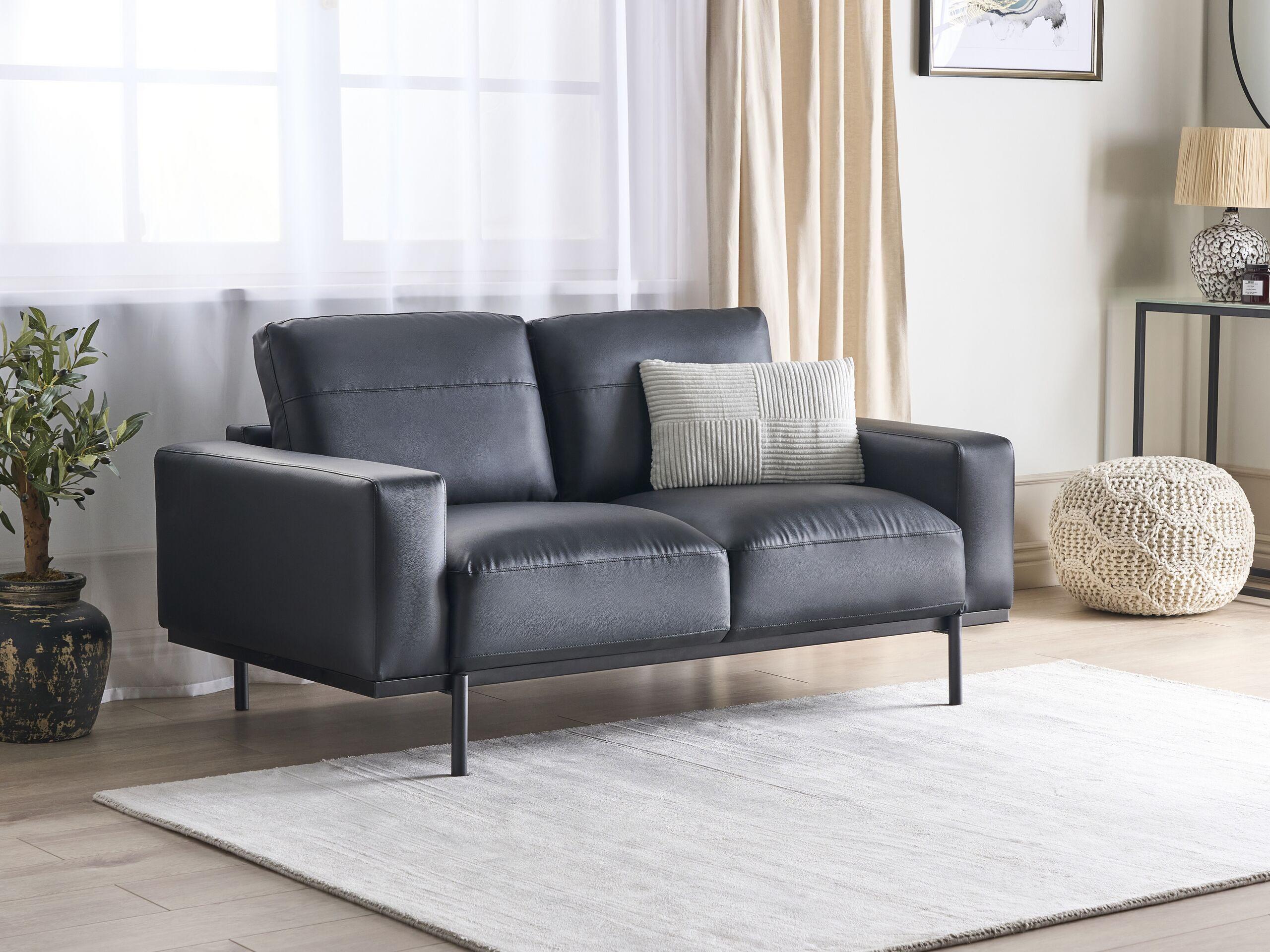 Beliani 2 Sitzer Sofa aus Kunstleder Modern SOVIK  