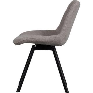 mutoni Chaise pivotante Sutton Bouclé gris chaud  