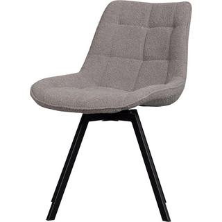 mutoni Chaise pivotante Sutton Bouclé gris chaud  