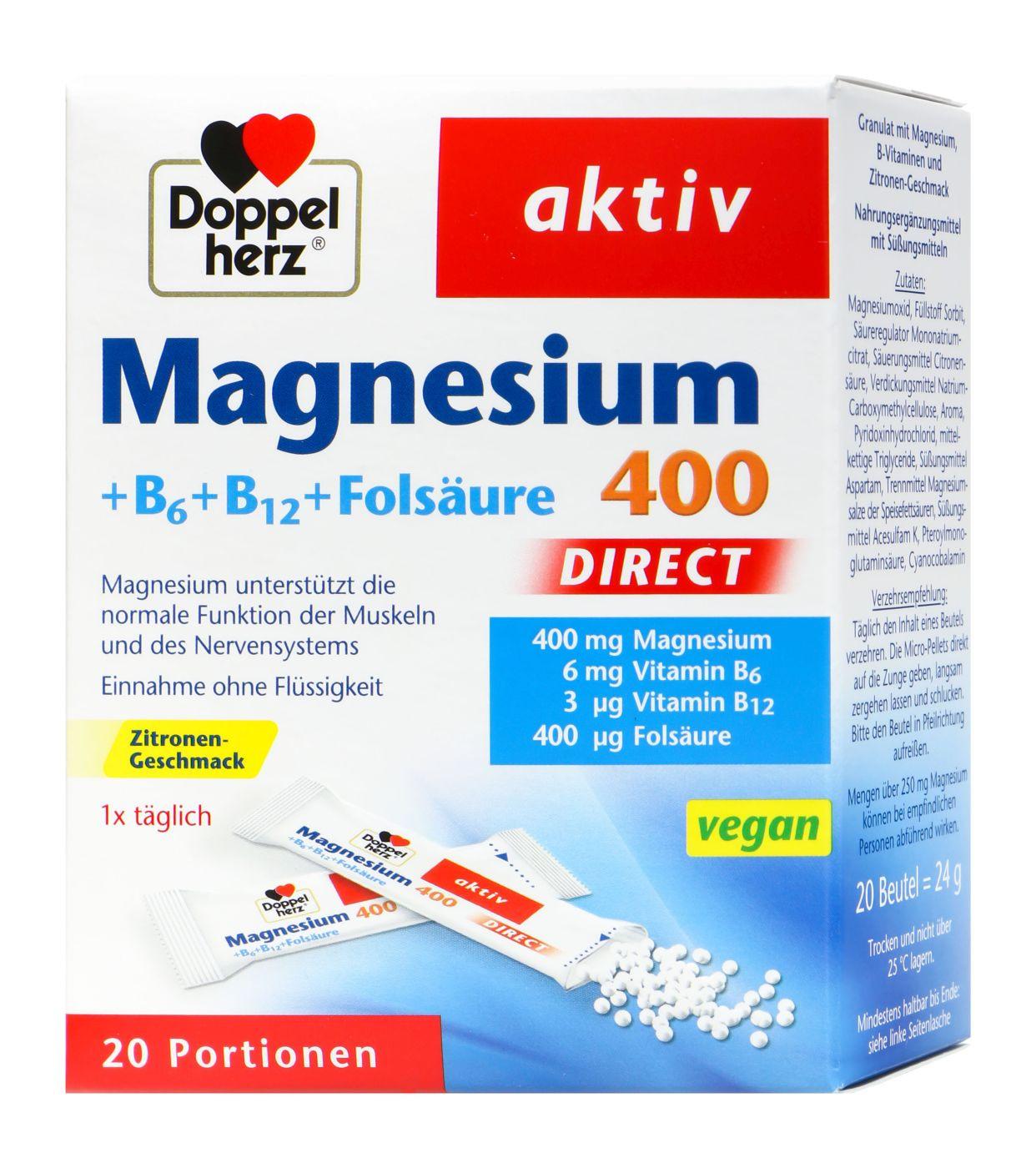 Doppelherz  Doppelherz Magnesium B6 B12 Direct 