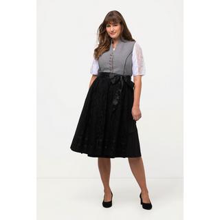 Ulla Popken Dirndl Pied-de-poule Encolure en V Sans Manches  