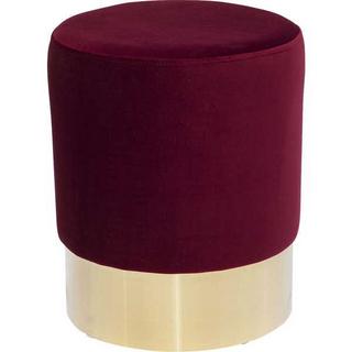 KARE Design Sgabello Ciliegio Bordeaux Ottone Ø35cm  