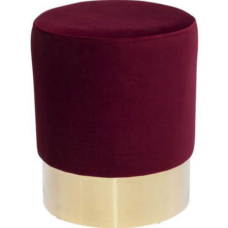 KARE Design Sgabello Ciliegio Bordeaux Ottone Ø35cm  