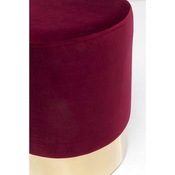 KARE Design Sgabello Ciliegio Bordeaux Ottone Ø35cm  