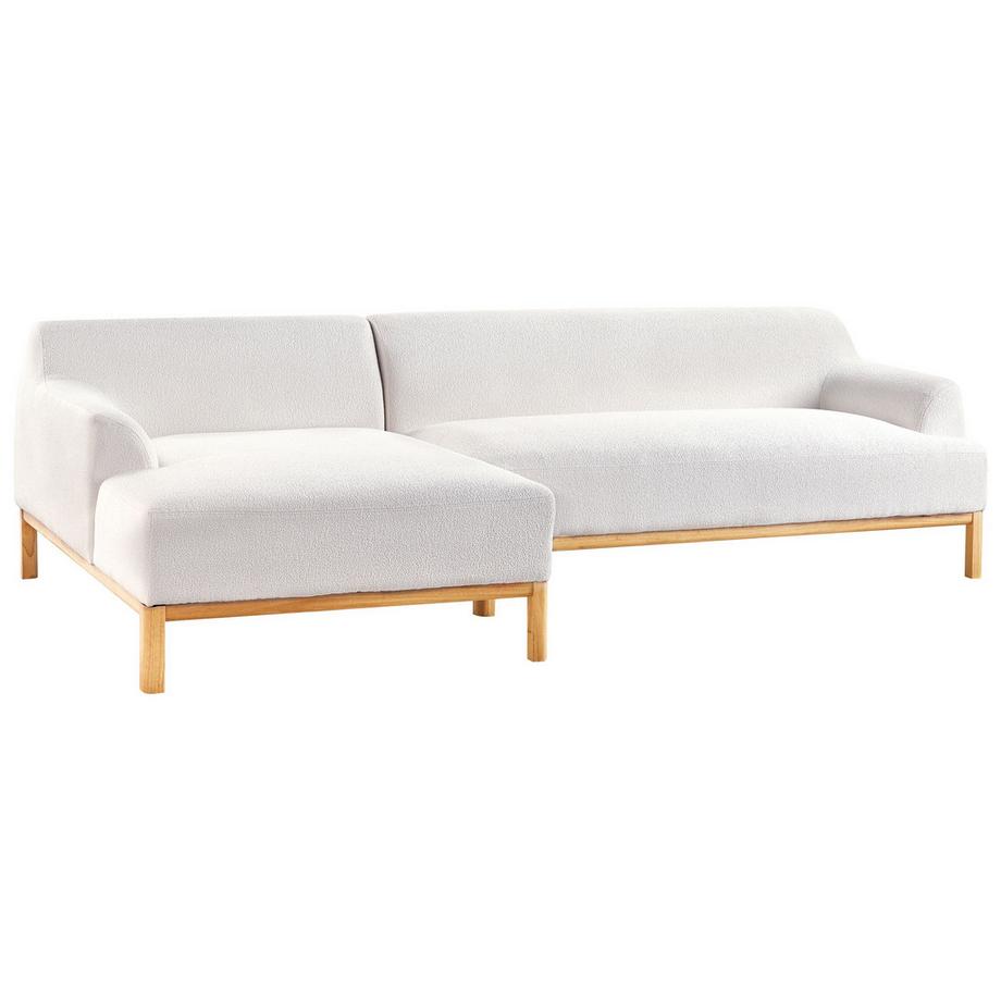 Beliani Canapé d'angle côté droit en Bouclé Scandinave SOSJO  