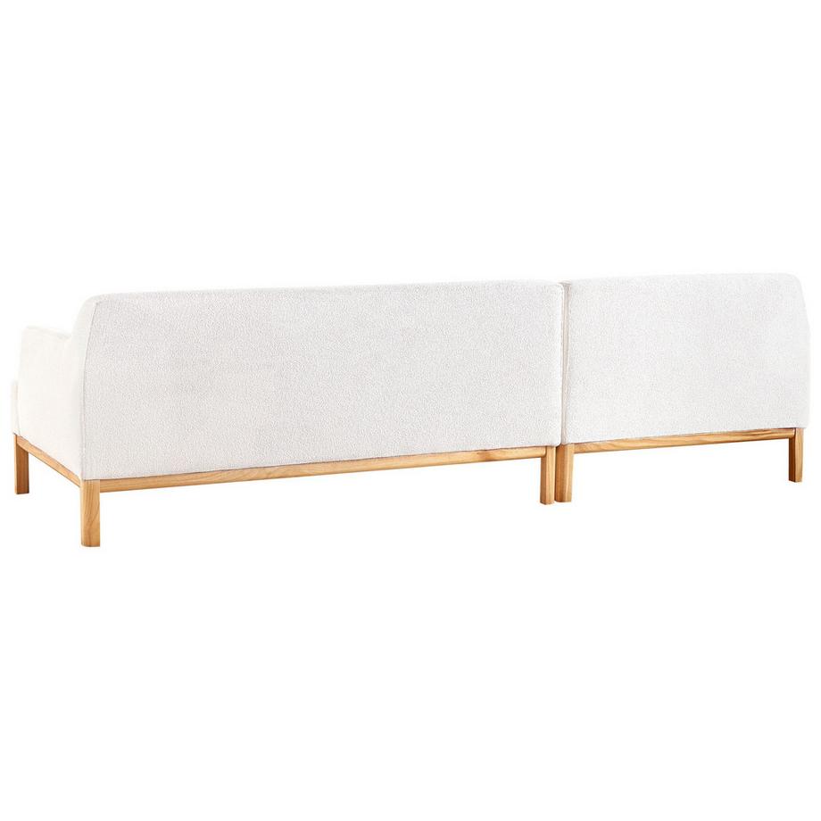 Beliani Canapé d'angle côté droit en Bouclé Scandinave SOSJO  