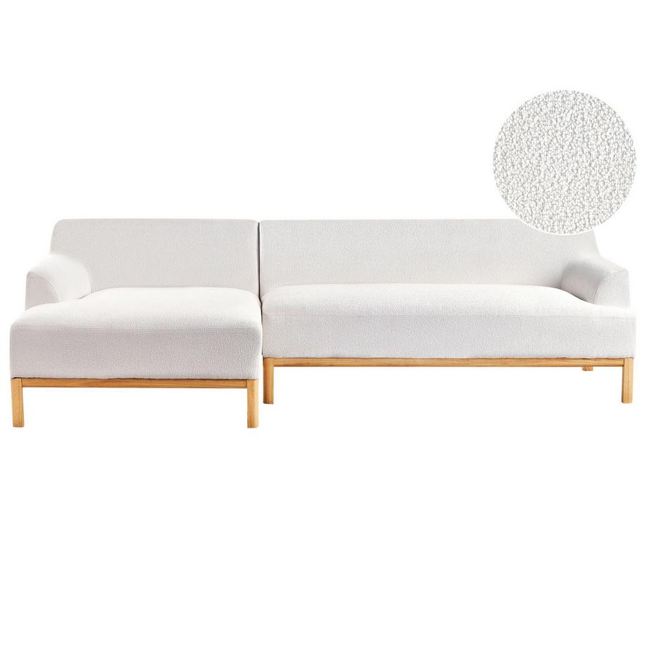 Beliani Canapé d'angle côté droit en Bouclé Scandinave SOSJO  