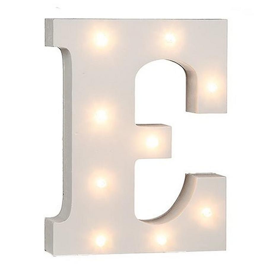 Lettres en bois lumineuses LED "E"