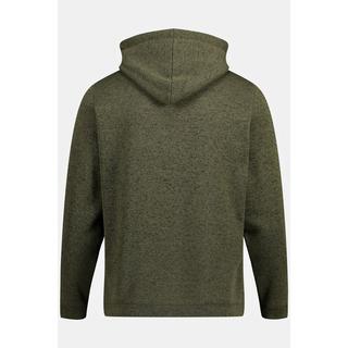 JP1880  Strickfleece-Hoodie, Outdoor, Kapuze, Kängurutasche 