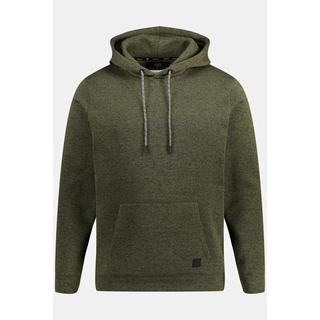 JP1880  Strickfleece-Hoodie, Outdoor, Kapuze, Kängurutasche 