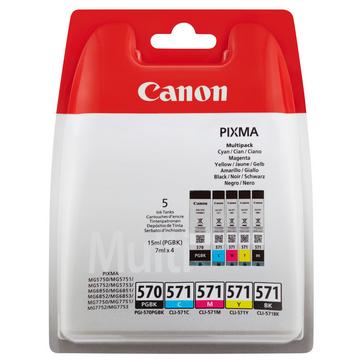 CANON Multipack Tinte PGBK/CMY/BK PGCL570/1 PIXMA MG5750 15/7ml