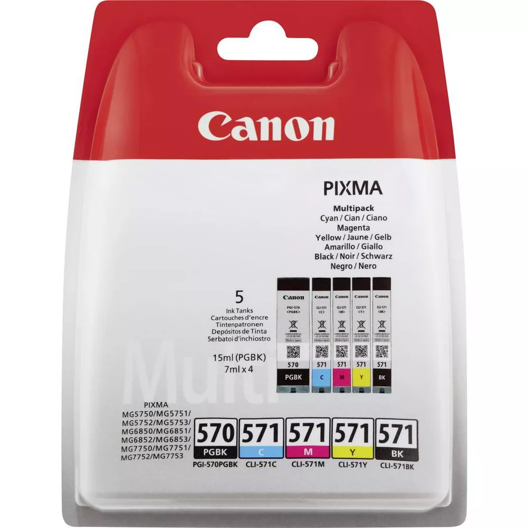 Canon – Tintenpatronen Kombi-Pack PGI-570/CLI-571 MultipackFoto, Multicolor, One Size