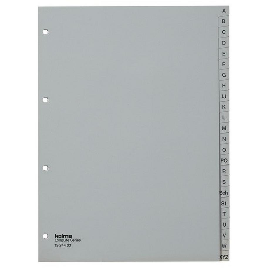 Kolma  KOLMA Register Longlife A4 19.244.03 grau, A-Z 