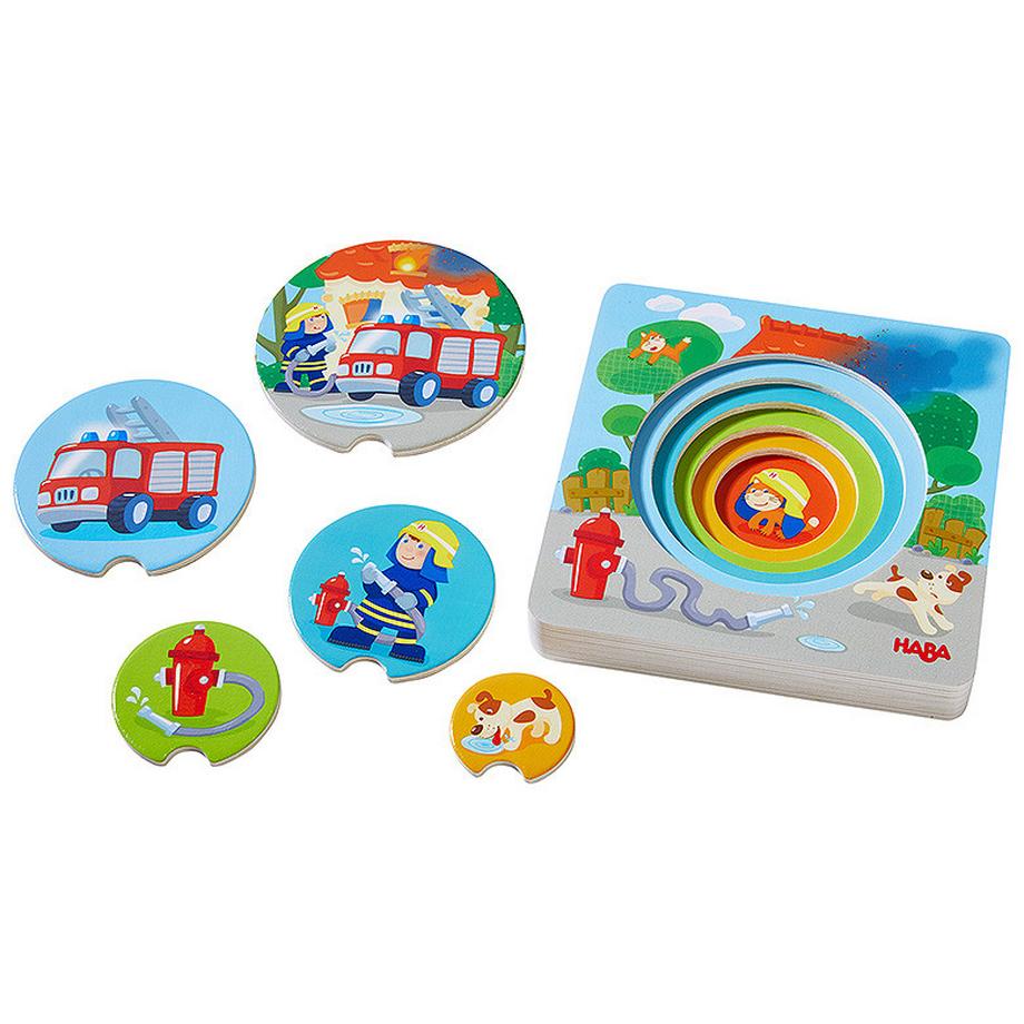 HABA  HABA Puzzle en bois Pompiers 