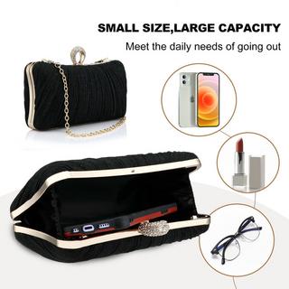 Only-bags.store Pochette Piccola da Sera Glitter Catena Rimovibile  