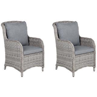 Beliani Lot de 2 chaises en Polyrotin Traditionnel CASCAIS  