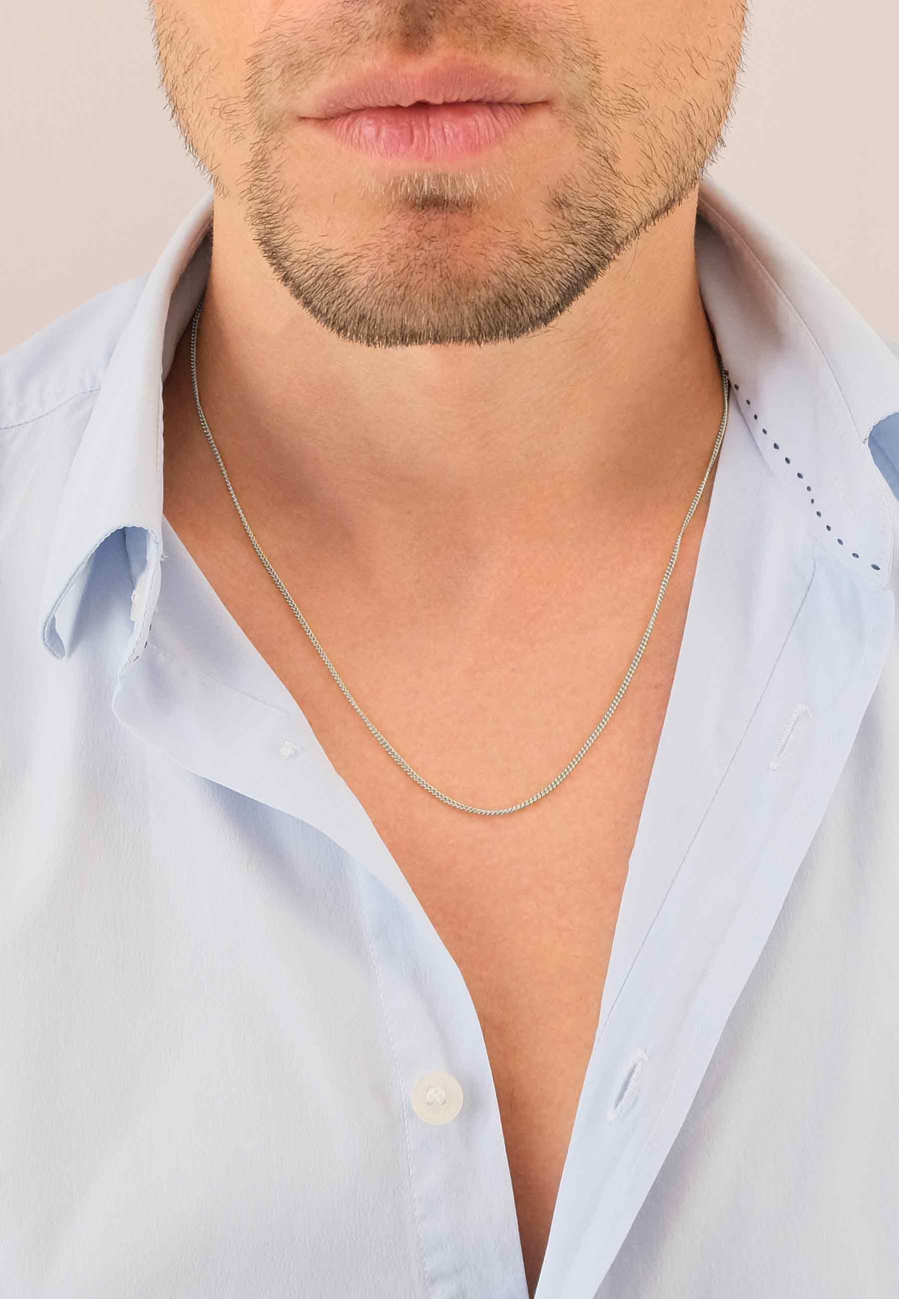 MUAU Schmuck  Collier Rundpanzer Weissgold 750, 1.6mm, 40cm 