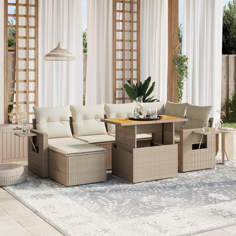 VidaXL set divano da giardino Polirattan  