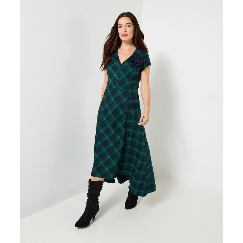 Joe Browns High-Low Maxikleid mit Tartan-Schnürung und Corsage  