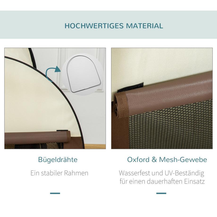 Northio  Caisse De Transport Pour Chien Pliable, Sac À Dos Pour Animal Domestique Avec Coussin Imperméable En Tissu Oxford Café 97 X 71 X 76 Cm 