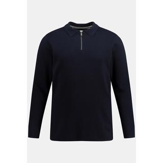 JP1880  Maglione polo in maglia punto Milano con maniche lunghe 