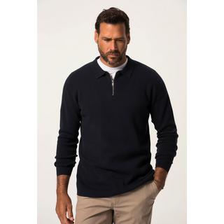 JP1880  Maglione polo in maglia punto Milano con maniche lunghe 