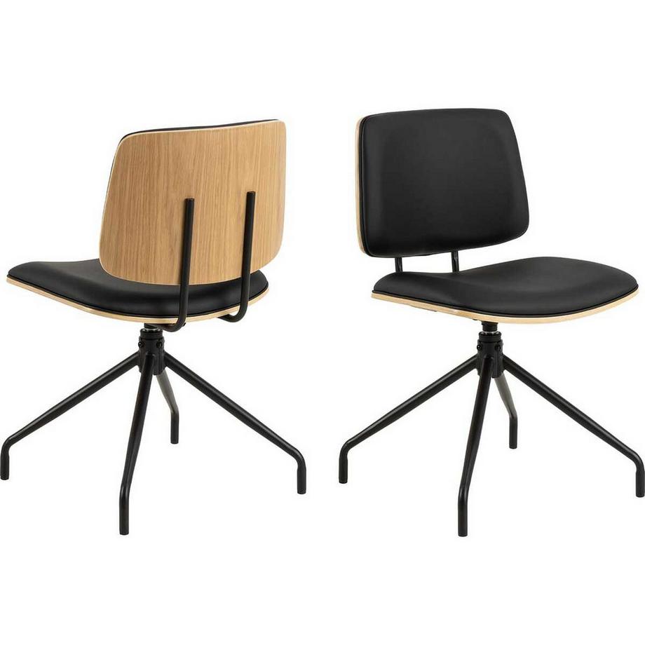 Chaise de salle à manger Feravino noir (1 pièce)