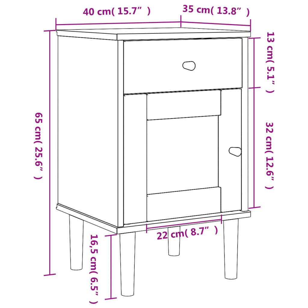 VidaXL Table de chevet bois  