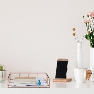 B2X set di 2 cestini porta lettere in oro rosa  