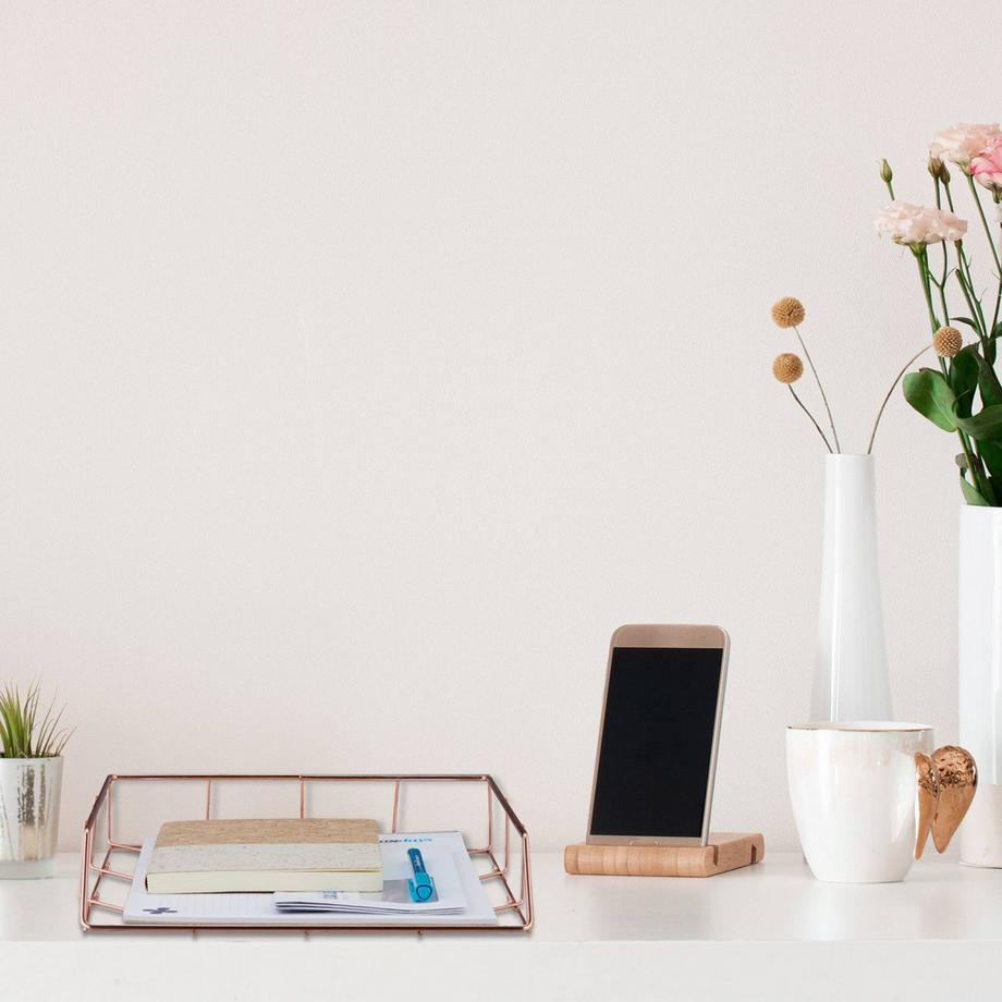 B2X set di 2 cestini porta lettere in oro rosa  