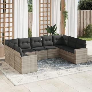 VidaXL set divano da giardino Polirattan  