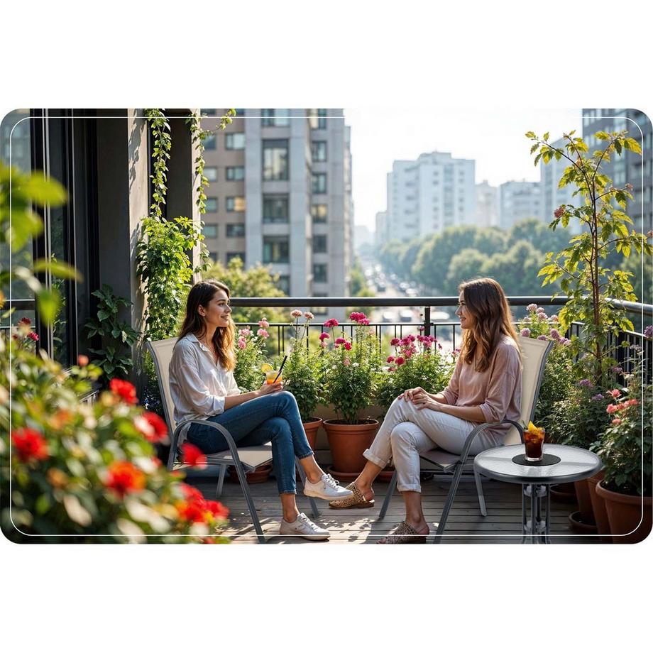 B2X Sofotel SO-980 Textil-Gartenstühle 4er-Set  