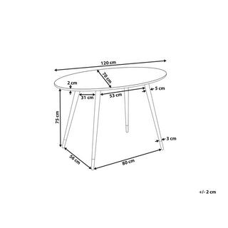 Beliani Table de repas en MDF Glamour GUTIERE  