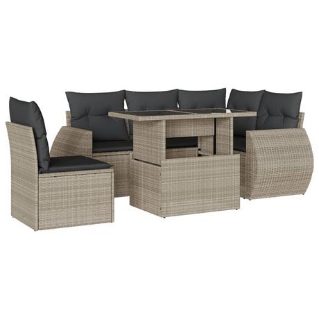 VidaXL set divano da giardino Polirattan  