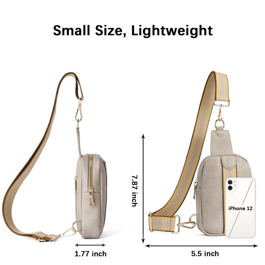 Only-bags.store Petit sac bandoulière en cuir PU avec bandoulière tissée  