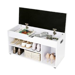 Calicosy Flurschrank Schuhbank Spanplatte, Weiß  