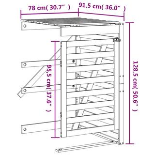 VidaXL Mülltonnenbox erweiterung holz  