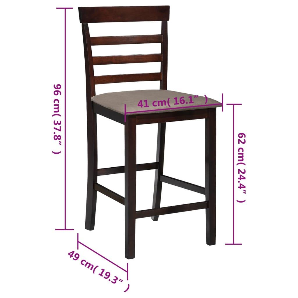 VidaXL Tabouret de bar tissu  