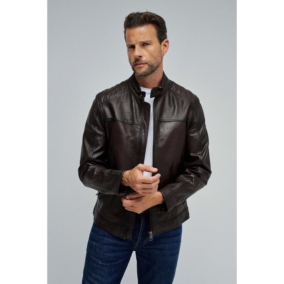 Veste en cuir de motard