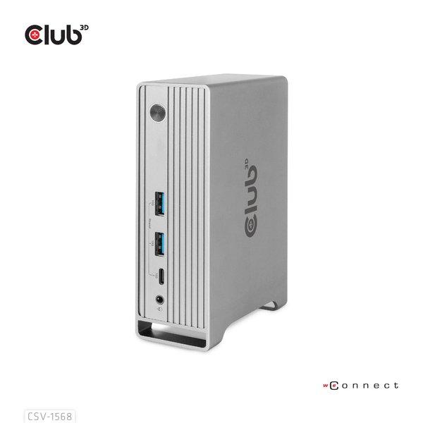 Club3D  CSV-1568 station d'accueil USB 3.2 Gen 2 (3.1 Gen 2) Type-C Métallique 