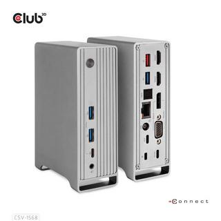 Club3D  CSV-1568 station d'accueil USB 3.2 Gen 2 (3.1 Gen 2) Type-C Métallique 