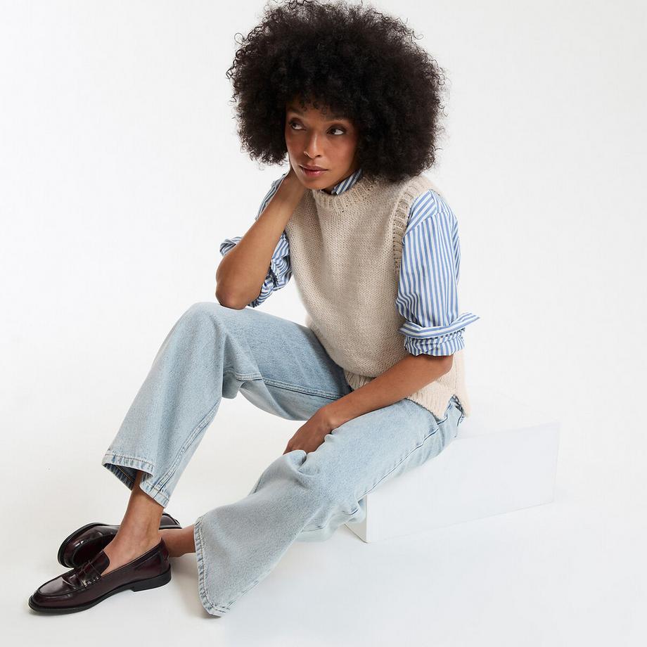 La Redoute Collections Pull sans Manches Col Rond  