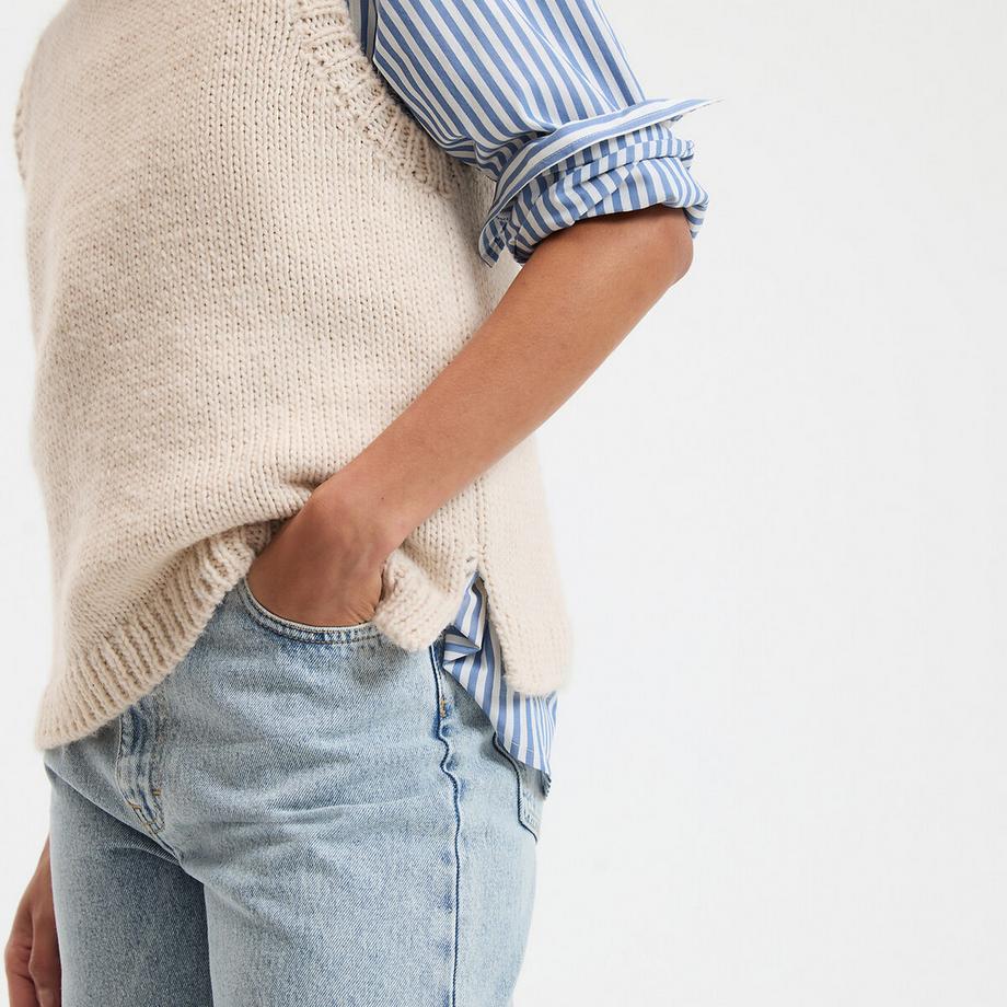 La Redoute Collections Pull sans Manches Col Rond  