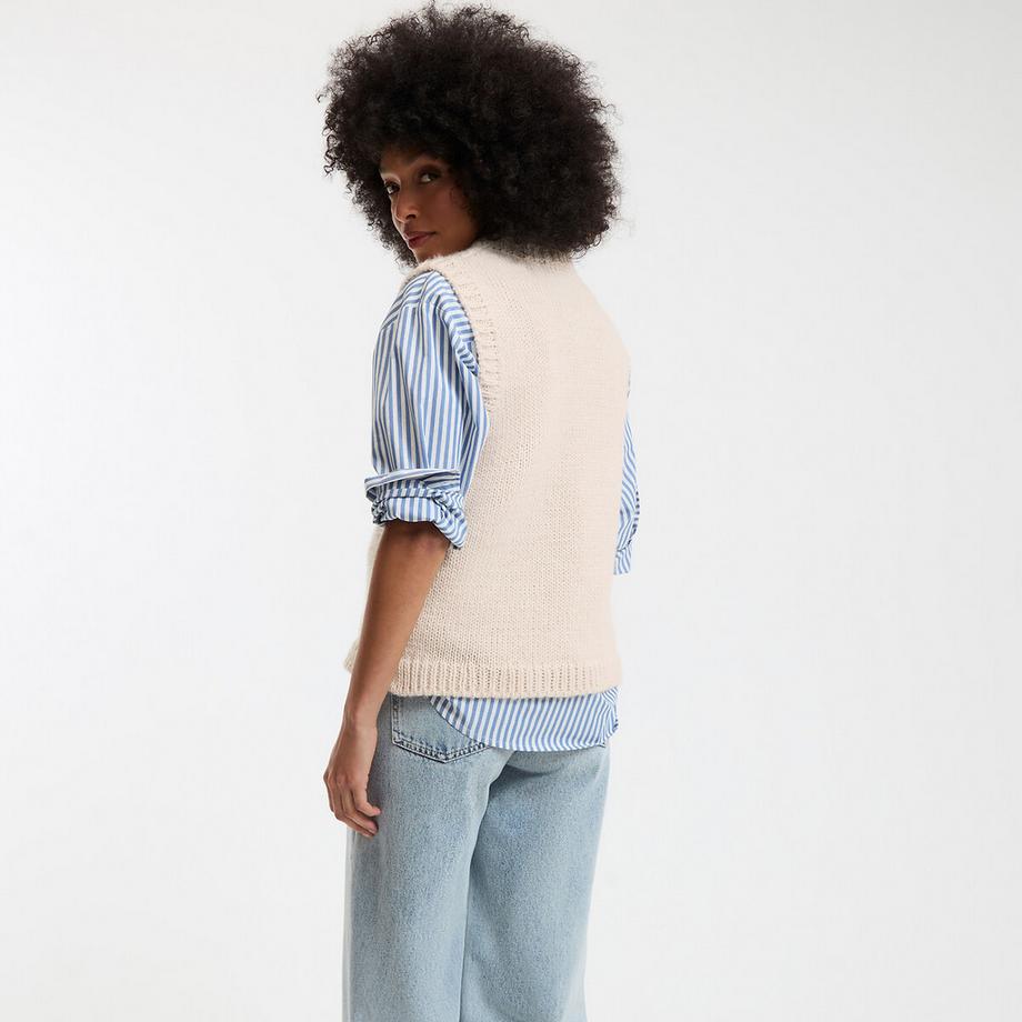 La Redoute Collections Pull sans Manches Col Rond  