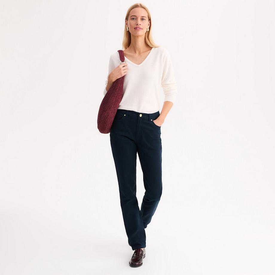 La Redoute Collections Pantaloni Dritti Cinque Tasche Cotone Stretch  
