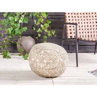 Beliani Pouf en Matière synthétique Boho AADHI  