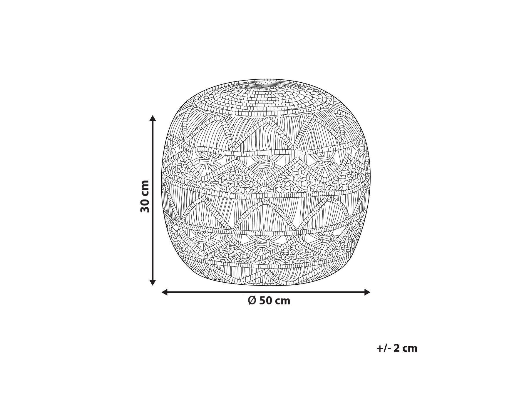 Beliani Pouf en Matière synthétique Boho AADHI  